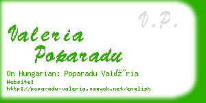 valeria poparadu business card